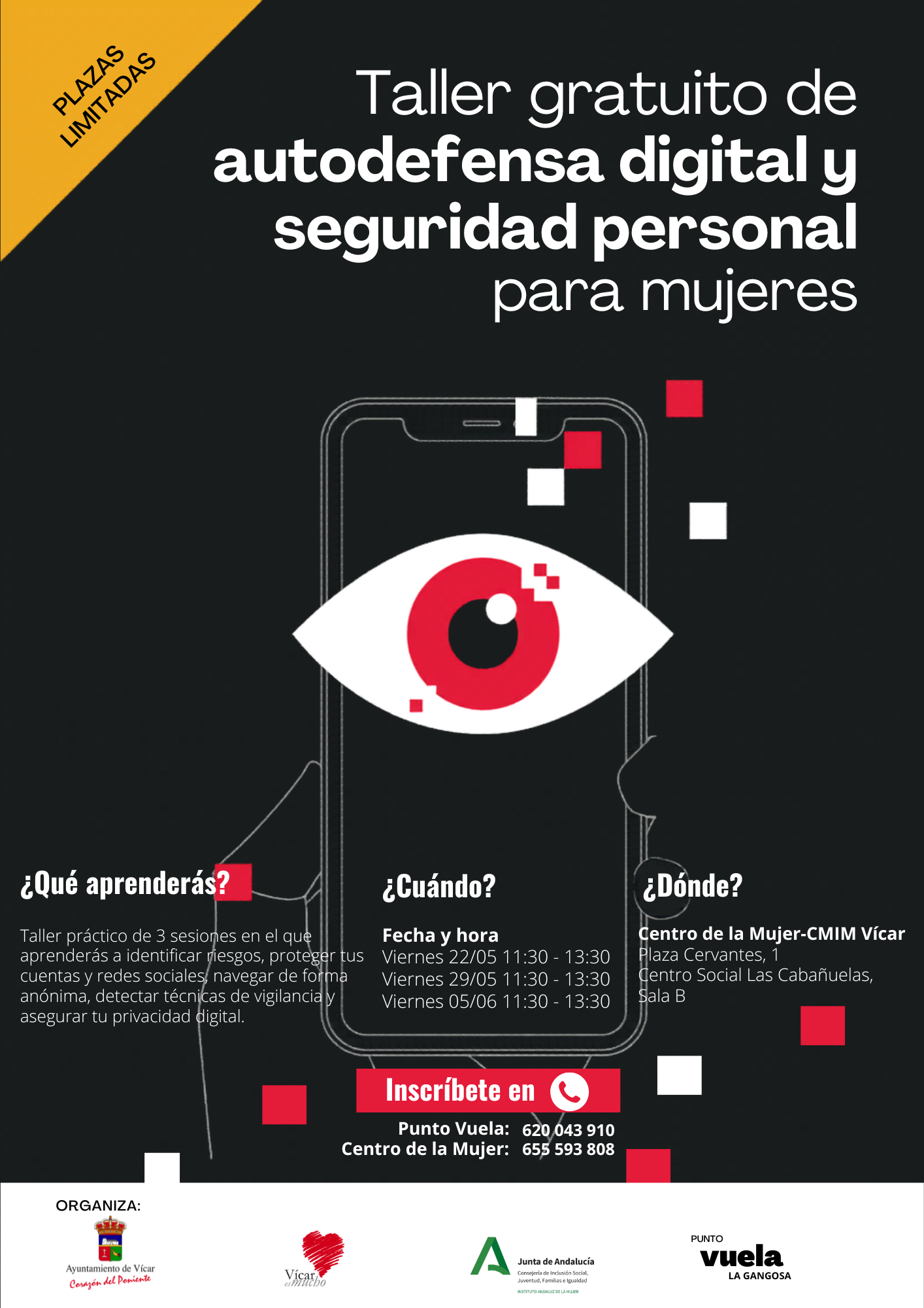 Taller gratuito de autodefensa digital y seguridad personal para mujeres